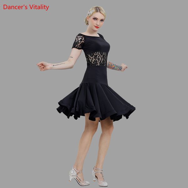 lace latin dance dress 2019 new women dancing practice ruffles dresses national standard ballroom dance clothes, Black;red
lace latin dance dress 2019 new women dancing practice ruffles dresses national standard ballroom dance clothes, Black;red