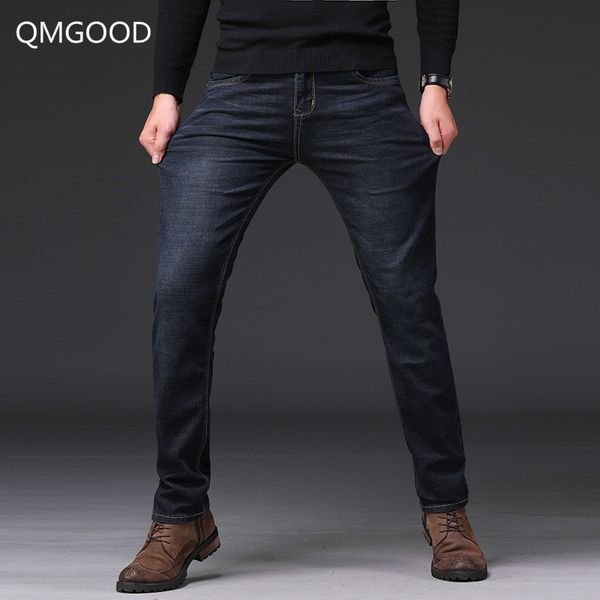 qmgood 2019 new mens jeans brand business casual stretch denim pants straight slim fit jeans men big size blue trousers
qmgood 2019 new mens jeans brand business casual stretch denim pants straight slim fit jeans men big size blue trousers