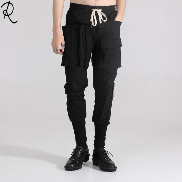 trendy men's spring clothes high street personality pocket stitching slim feet pants men's casual nine-point pants, Black
trendy men's spring clothes high street personality pocket stitching slim feet pants men's casual nine-point pants, Black
