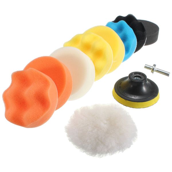 11pcs/set 3inch/80mm 4inch/100mm buffing pad polishing pad kit for car polisher pads m10 drill adapter thread abrasive tools
11pcs/set 3inch/80mm 4inch/100mm buffing pad polishing pad kit for car polisher pads m10 drill adapter thread abrasive tools