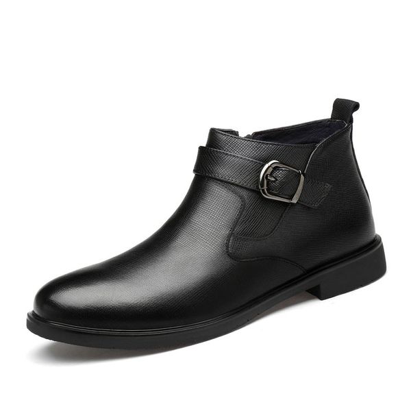 man boots zipper design male dress shoes genuine leather men's shoe winter boot plush fur warm formal footwear, Black
man boots zipper design male dress shoes genuine leather men's shoe winter boot plush fur warm formal footwear, Black