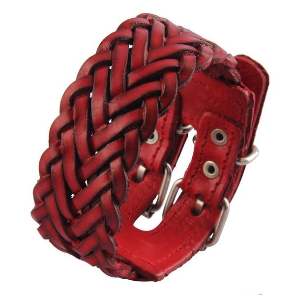 wide leather vintage men's retro wide leather bracelet fashion simple woven belt buckle jewelry accessories, Black
wide leather vintage men's retro wide leather bracelet fashion simple woven belt buckle jewelry accessories, Black