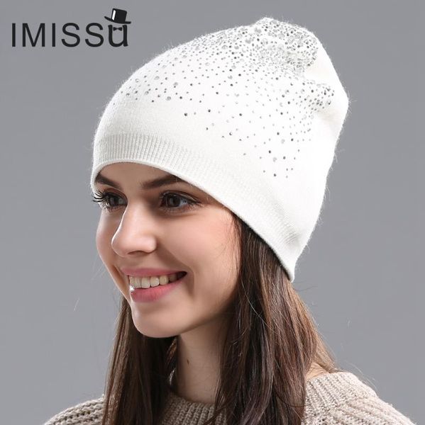 imissu keep warm women's winter hats knitted wool casual mask cap with crystal solid color ski gorros outdoor hat for girls, Blue;gray
imissu keep warm women's winter hats knitted wool casual mask cap with crystal solid color ski gorros outdoor hat for girls, Blue;gray