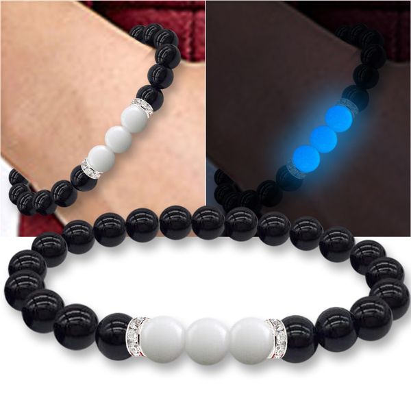 luminous bracelet night light magic novelty lighting noctilucent crystal natural stone for girls women gift wrist band, Black
luminous bracelet night light magic novelty lighting noctilucent crystal natural stone for girls women gift wrist band, Black