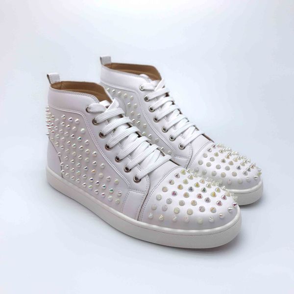 red bottom designer shoes black white red high cut spike leather sedue calf sneaker luxury party wedding shoes genuine leather casual shoes
red bottom designer shoes black white red high cut spike leather sedue calf sneaker luxury party wedding shoes genuine leather casual shoes