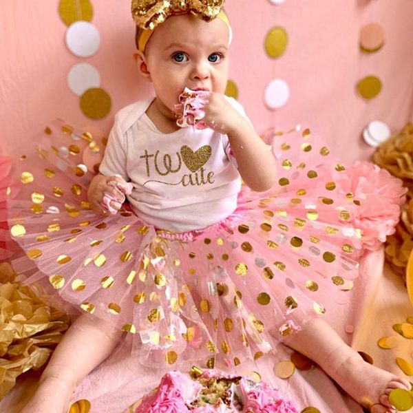 Two Birthday Outfit Two Cute 2nd Birthday Girl Tutu Cake Smash Set Baby P Prop Toddler Girls Summer Suits Without Gliter