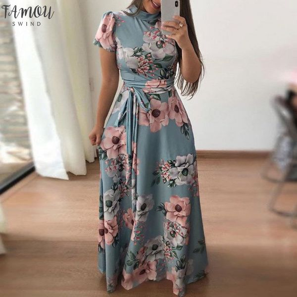 women long maxi dress 2020 summer floral print boho beach dress casual short sleeve bandage party dress vestido plus, Black;gray
women long maxi dress 2020 summer floral print boho beach dress casual short sleeve bandage party dress vestido plus, Black;gray