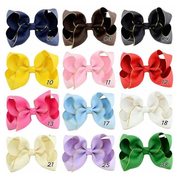4"gold edge baby hairbow clip for girls kids hair accessories 36pcs 12colors pink hair bows, Slivery;white
4"gold edge baby hairbow clip for girls kids hair accessories 36pcs 12colors pink hair bows, Slivery;white