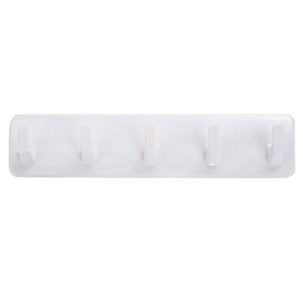 strong plastic adhesive wall hook clothes coat hanger home decor 5 hooks 4 strip
strong plastic adhesive wall hook clothes coat hanger home decor 5 hooks 4 strip