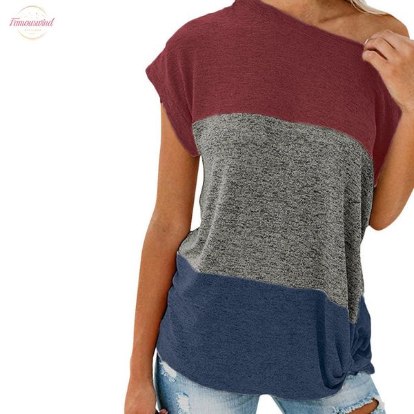 plus size women blouse shirts contrast colors skew neck shohrt sleeve blusas stitching knotted off shoulder womens top, White
plus size women blouse shirts contrast colors skew neck shohrt sleeve blusas stitching knotted off shoulder womens top, White