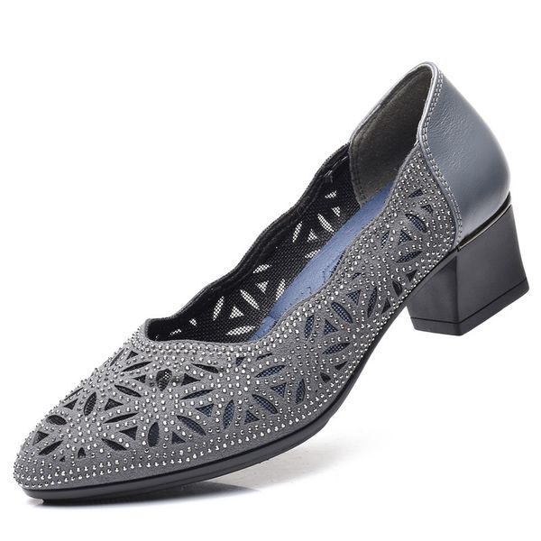 2019 Summer Fashion Hollow Out Genuine Leather Pumps Women Shoes Med Heels Square Heel Mesh Ladies Office Shoes, Black
2019 Summer Fashion Hollow Out Genuine Leather Pumps Women Shoes Med Heels Square Heel Mesh Ladies Office Shoes, Black