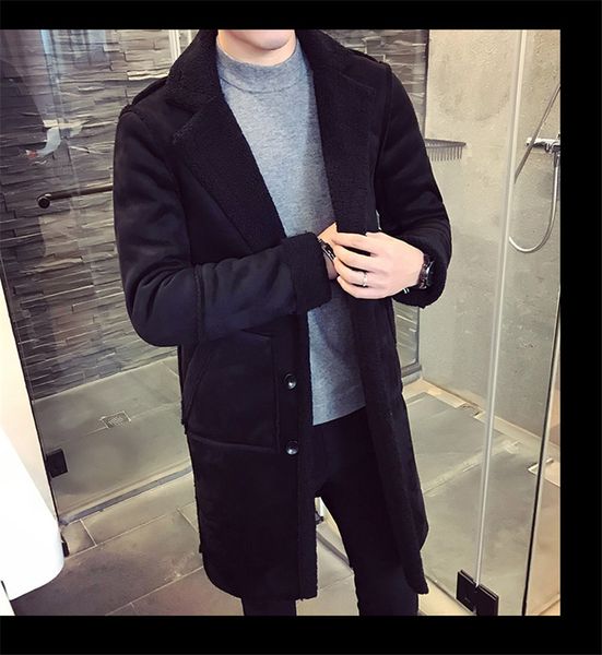 designer mens suede coat winter fashion thick loose outerwear mens luxury coats, Black
designer mens suede coat winter fashion thick loose outerwear mens luxury coats, Black