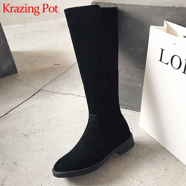 krazing pot new full grain leather round toe zipper basic clothing long boots all-match high fashion low heels riding boots l6f3, Black
krazing pot new full grain leather round toe zipper basic clothing long boots all-match high fashion low heels riding boots l6f3, Black