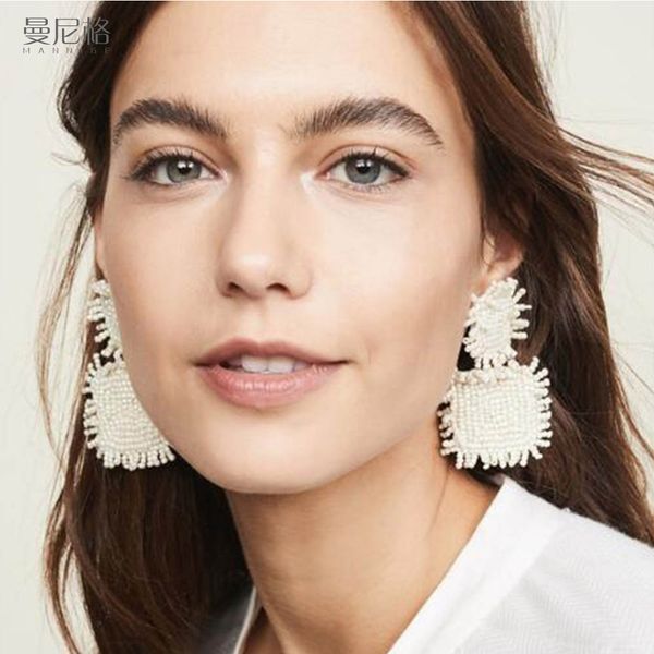 fashion new style handmade rice beads earrings european and american popular famous street racket celebrity inspired round earrings earrings, Golden
fashion new style handmade rice beads earrings european and american popular famous street racket celebrity inspired round earrings earrings, Golden