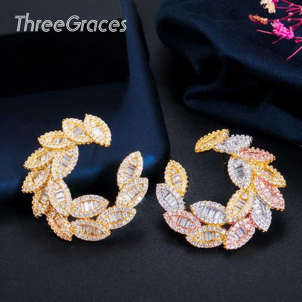 threegraces geometric full micro cubic zirconia 3 tone gold big earrings for women african dubai wedding jewelry er410, Silver
threegraces geometric full micro cubic zirconia 3 tone gold big earrings for women african dubai wedding jewelry er410, Silver