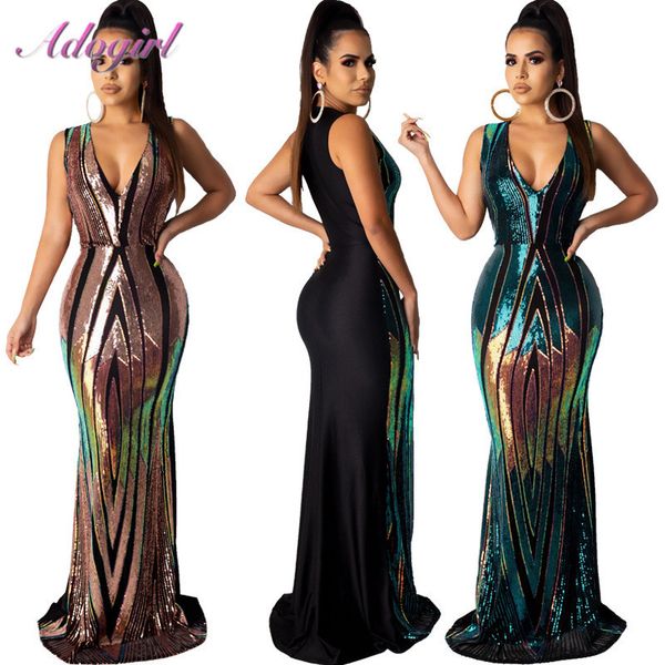 elegant colorful sequin deep v neck mermaid long dress women 2020spring sleeveless backless evening party dresses vestidos, Black;pink
elegant colorful sequin deep v neck mermaid long dress women 2020spring sleeveless backless evening party dresses vestidos, Black;pink