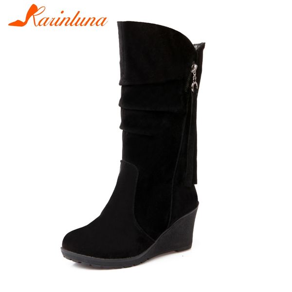 karin new solid fringe wedges high heels slip on shoes woman casual winter mid-calf boots black large size 28-52
karin new solid fringe wedges high heels slip on shoes woman casual winter mid-calf boots black large size 28-52