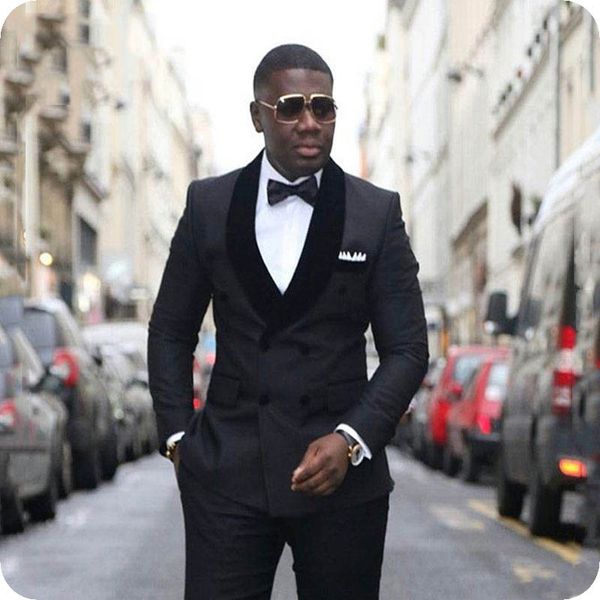 men suits costume homme custom black groom tuxedos for wedding double breasted 2piece evening party handsome groomsmen jacket pants, Black;gray
men suits costume homme custom black groom tuxedos for wedding double breasted 2piece evening party handsome groomsmen jacket pants, Black;gray