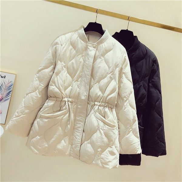 women white down thick parkas casual zipper warm winter jacket slim stand collar baseball uniform, Black
women white down thick parkas casual zipper warm winter jacket slim stand collar baseball uniform, Black