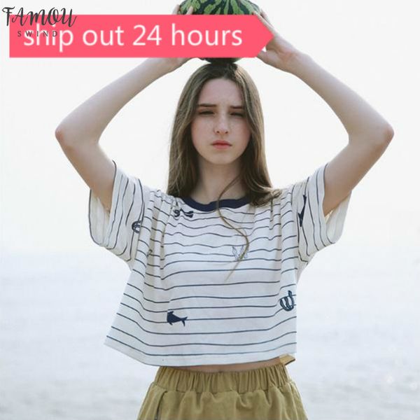 harajuku style women crop summer new ladies short sleeve short white t shirt stripes print cotton cute tee
harajuku style women crop summer new ladies short sleeve short white t shirt stripes print cotton cute tee