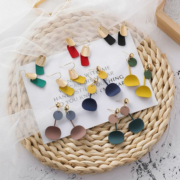 japan korea style simple arc oval square geometric color alloy drop earrings for girl women fashion jewelry accessories, Silver
japan korea style simple arc oval square geometric color alloy drop earrings for girl women fashion jewelry accessories, Silver