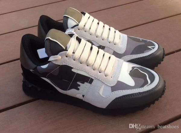 2019 stud rockrunner camouflage trainers designer shoes mesh real leather combo rock runner sneakers for men women rubber sole with box, Black
2019 stud rockrunner camouflage trainers designer shoes mesh real leather combo rock runner sneakers for men women rubber sole with box, Black