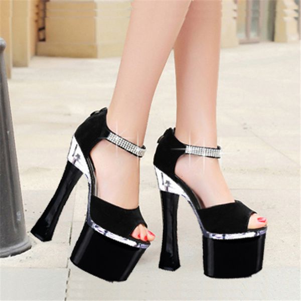 twerk classics wedding high-heels female shoe peep-toe ankle thick platform buckles sandles leather, Black
twerk classics wedding high-heels female shoe peep-toe ankle thick platform buckles sandles leather, Black