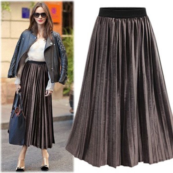 suede kilt plus size midi women skirt europe and american style loose elastic high waist ladies jupe elegant saia v227, Black
suede kilt plus size midi women skirt europe and american style loose elastic high waist ladies jupe elegant saia v227, Black