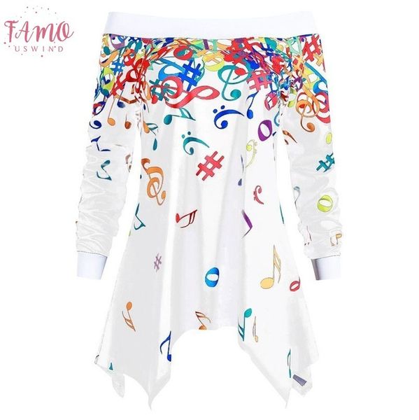 fashion women long sleeve off shoulder musical note pattern print shirt full sleeve slash neck blouse de mujer 2, White
fashion women long sleeve off shoulder musical note pattern print shirt full sleeve slash neck blouse de mujer 2, White