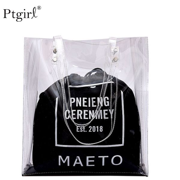 2019 fashion bag women fashion transparent shoulder bag ptgirl bundle pocket handbag beach bags for women sac a main femme
2019 fashion bag women fashion transparent shoulder bag ptgirl bundle pocket handbag beach bags for women sac a main femme