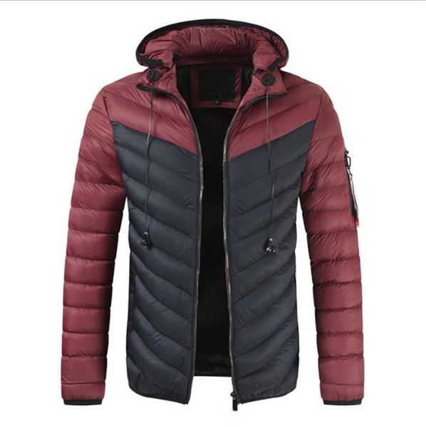 Winter Coat Hooded for Men Fashion Panelled Warm Down Jacket Outdoor Mens Striped Parkas with Pockets
Winter Coat Hooded for Men Fashion Panelled Warm Down Jacket Outdoor Mens Striped Parkas with Pockets