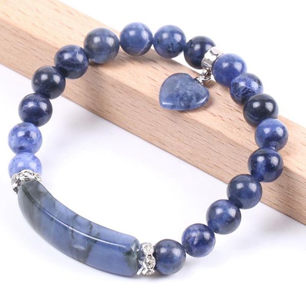 natural blue stone beads fashion blue white point semi-precious stone elastic bead string bracelet small love pendant, Golden;silver
natural blue stone beads fashion blue white point semi-precious stone elastic bead string bracelet small love pendant, Golden;silver
