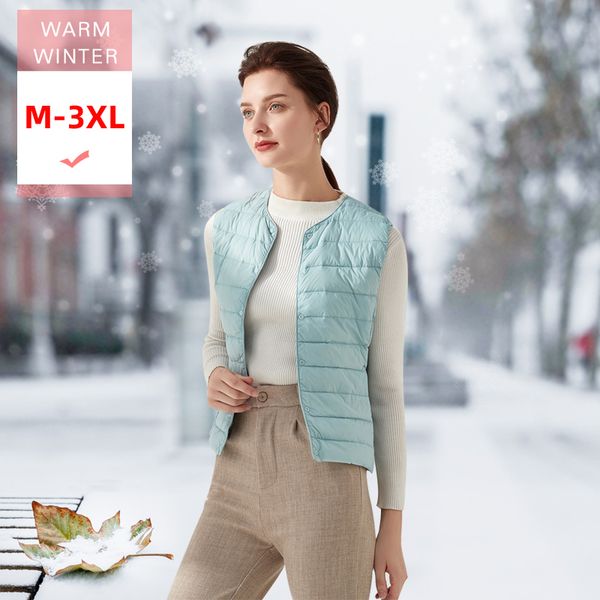 2019 winter fashion women white duck down vest female ultra light o neck warm sleeveless coat casual windproof linner waistcoat, Black
2019 winter fashion women white duck down vest female ultra light o neck warm sleeveless coat casual windproof linner waistcoat, Black