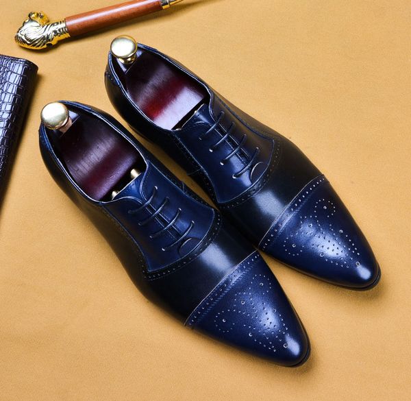 blue and black patchwork stitching men's brogue dress shoes 2019 genuine leather male shoe wedding office formal brogue shoes
blue and black patchwork stitching men's brogue dress shoes 2019 genuine leather male shoe wedding office formal brogue shoes