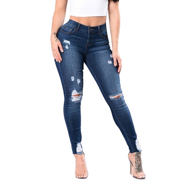 hxroolrp fashion jeans women trousers denim hole female mid waist stretch slim pencil pants ladies jeans pour dames c2, Blue
hxroolrp fashion jeans women trousers denim hole female mid waist stretch slim pencil pants ladies jeans pour dames c2, Blue