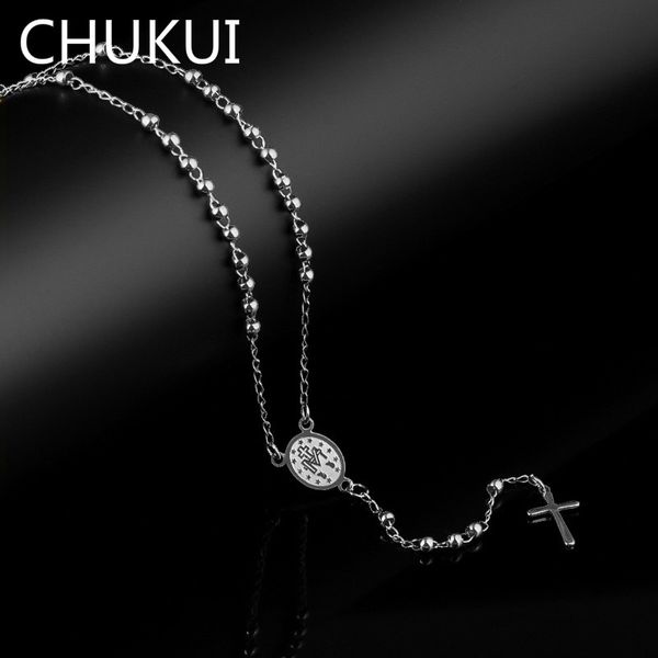 chukui women vintage jesus cross 3mm beads necklace silver stainless steel pendant necklace religious christian rosary jewelry
chukui women vintage jesus cross 3mm beads necklace silver stainless steel pendant necklace religious christian rosary jewelry
