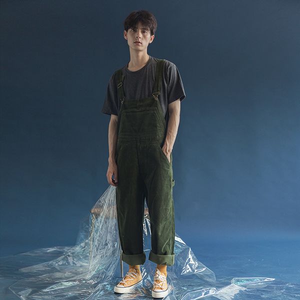 new 2018 men's clothing gd hair stylist fashion retro loose overalls rompers corduroy couple suspenders bib pants costumes, Black
new 2018 men's clothing gd hair stylist fashion retro loose overalls rompers corduroy couple suspenders bib pants costumes, Black