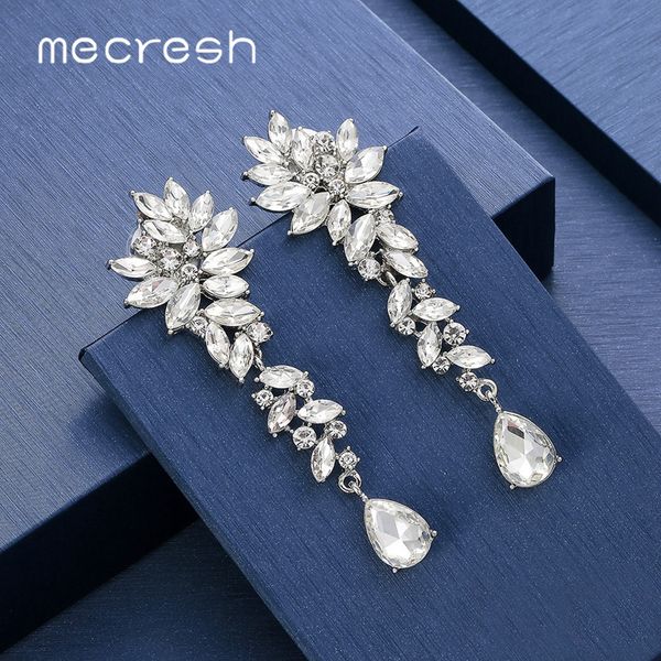 mecresh cluster leaf crystal women wedding drop earrings silver color bridal teardrop long earring pin clip on earrings meh1566
mecresh cluster leaf crystal women wedding drop earrings silver color bridal teardrop long earring pin clip on earrings meh1566