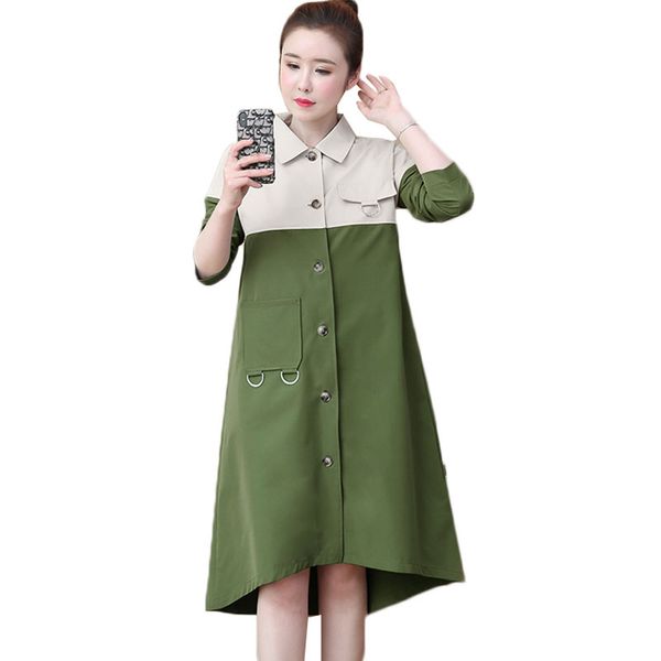 4xl plus size women's windbreaker 2020 autumn korean loose single-breasted casual long trench coats female patchwork y306, Tan;black
4xl plus size women's windbreaker 2020 autumn korean loose single-breasted casual long trench coats female patchwork y306, Tan;black