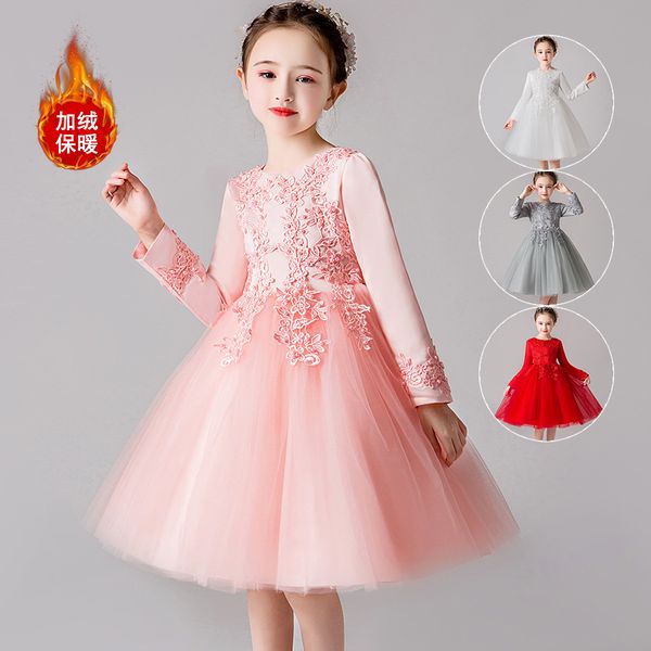 girls princess dress dress 2018 autumn and winter new korean long-sleeved children fluffy shirt host costume skirt, Red;yellow
girls princess dress dress 2018 autumn and winter new korean long-sleeved children fluffy shirt host costume skirt, Red;yellow