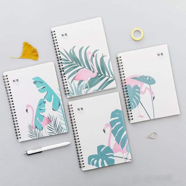 4pcs Coils Portable Notebook Mini Trumpet Pocket Notepad Spiral Travel Journal Book School Student Stationery Office Memo Pad Dbc