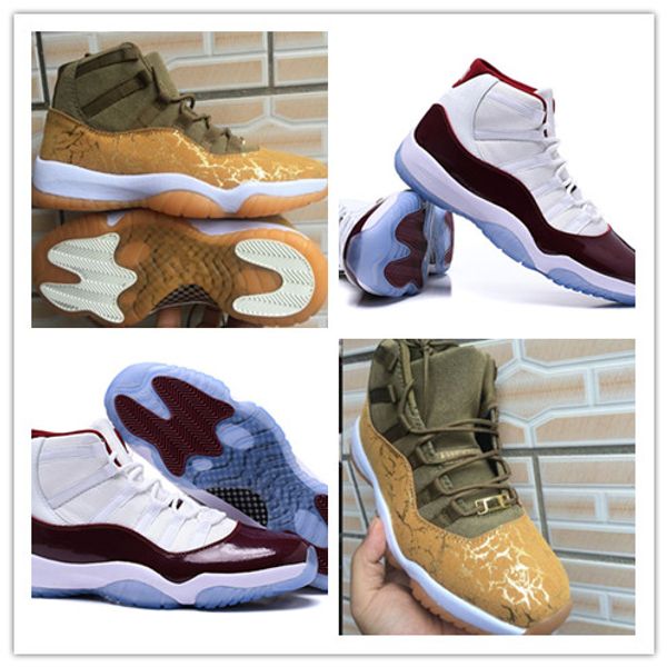 2019 Hot Jumpman 11 XI два слоя кожи баскетбольная обувь белый бордовый оливковое золото AAA
2019 Hot Jumpman 11 XI два слоя кожи баскетбольная обувь белый бордовый оливковое золото AAA
