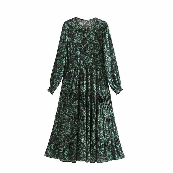 2019 new women elegant o neck long sleeve vestidos green floral print casual midi dress ladies chic pleats autumn dresses ds2915, Black;gray
2019 new women elegant o neck long sleeve vestidos green floral print casual midi dress ladies chic pleats autumn dresses ds2915, Black;gray