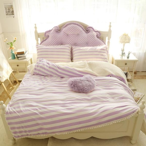 purple pink blue white stripe girls bed set thick fleece winter warm bedding set twin king size bed skirt duvet cover
purple pink blue white stripe girls bed set thick fleece winter warm bedding set twin king size bed skirt duvet cover