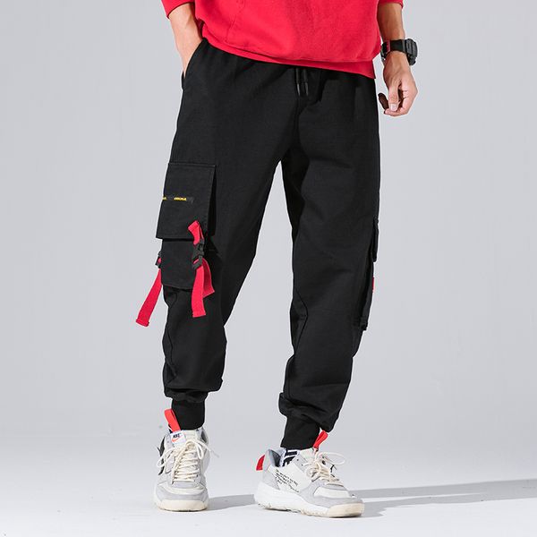 brand men's cargo pants cotton big pocket ribbon decoration hip hop men trousers casual jogger fashion cargo pants male a851, Black
brand men's cargo pants cotton big pocket ribbon decoration hip hop men trousers casual jogger fashion cargo pants male a851, Black