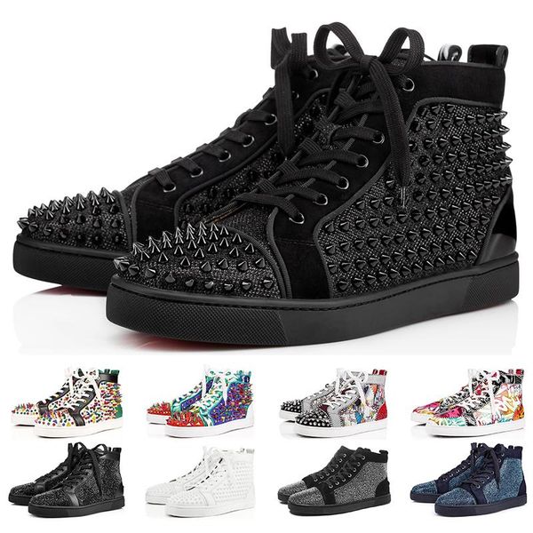 2019 designer sneakers redbottom shoe low cut studded spikes luxury shoes for men and women shoes party wedding crystal leather sneakers lts, Black
2019 designer sneakers redbottom shoe low cut studded spikes luxury shoes for men and women shoes party wedding crystal leather sneakers lts, Black