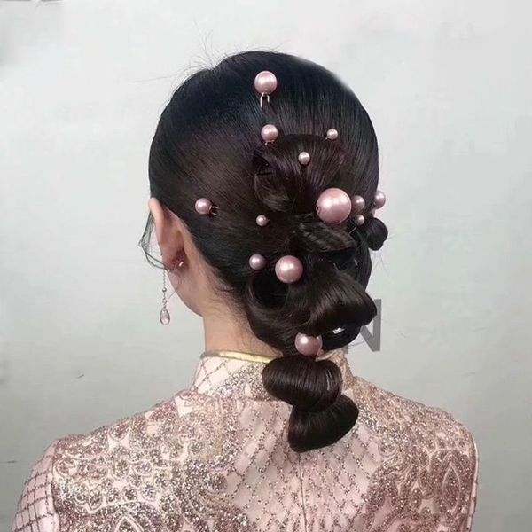 18 pcs/set big small artificial pearl hair stick set sweet u-shaped hairpin headdress wedding bride hair accessories, Golden;white
18 pcs/set big small artificial pearl hair stick set sweet u-shaped hairpin headdress wedding bride hair accessories, Golden;white