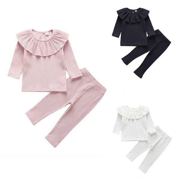 2019 autumn new fashion baby girl clothes set winter full sleeve kids soft for children girls ribbed set t shirt and pants suits, White
2019 autumn new fashion baby girl clothes set winter full sleeve kids soft for children girls ribbed set t shirt and pants suits, White