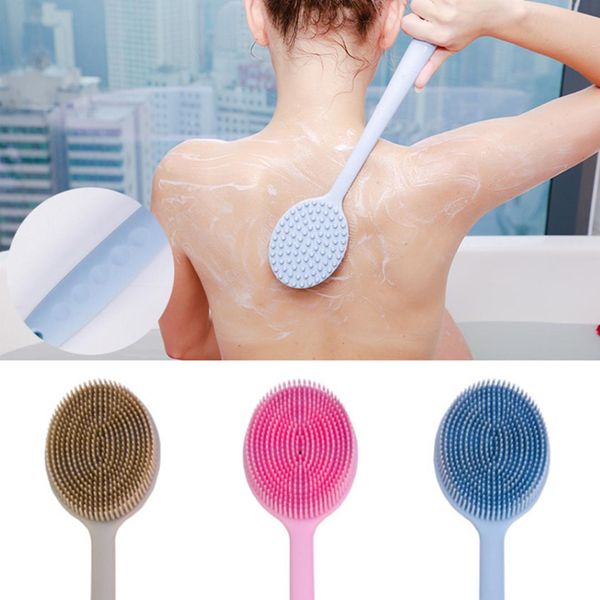 eco-friendly shower body brush hypoallergenic silicone back bath scrubber with long handle bath body brush
eco-friendly shower body brush hypoallergenic silicone back bath scrubber with long handle bath body brush