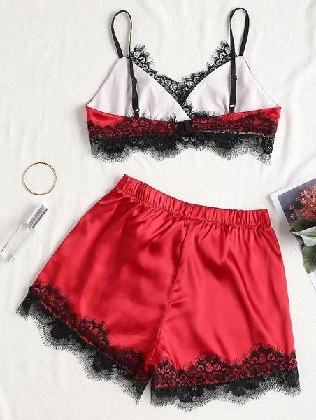 women's large size eyelash lace underwear bodydoll v-neck lace detail pajamas set bow solid color pajamas for women #30, Blue;gray
women's large size eyelash lace underwear bodydoll v-neck lace detail pajamas set bow solid color pajamas for women #30, Blue;gray